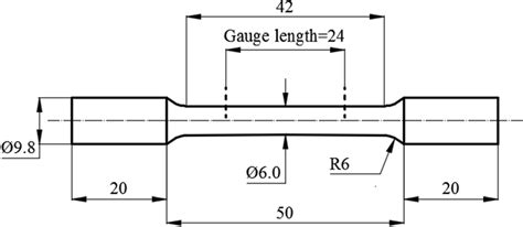 round tensile test specimen dimensions|specimen size for tensile test.